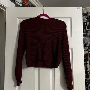 Small maroon cropped sweater from forever 21